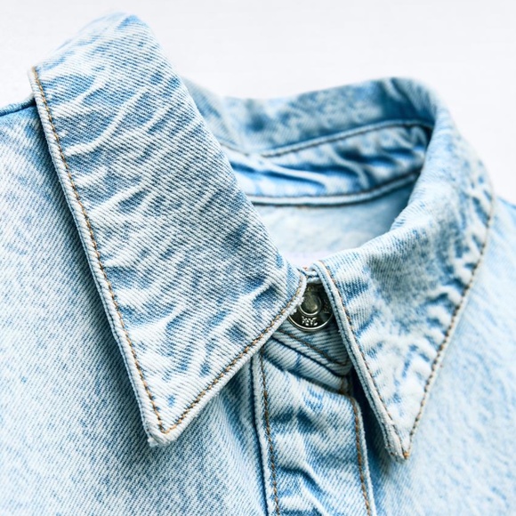 Zara Z1975 DENIM MIDI DRESS 0108/044 - Picture 2 of 10